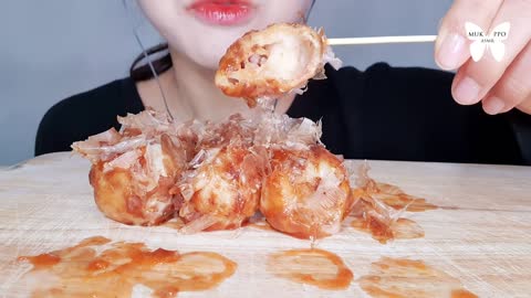 ASMR Takoyaki NoTalking MUKPPO Eating Show KOREAN mukbang