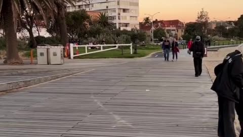 Exploring Melbourne Australia | St Kilda Beach at Sunset #shorts