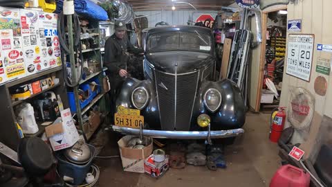 Pulling a 1937 Ford V8-60 Out of Storage