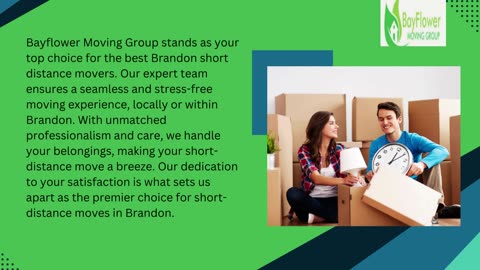 Relax and Relocate with Brandon's Full Service Movers