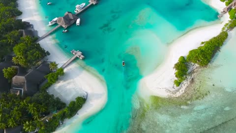 Paradise Island Maldives | Drone Aerial View