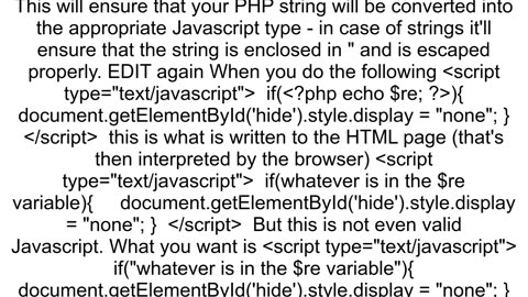 Echo PHP inside Javascript