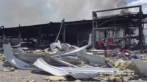 Russian forces bomb supermarket in Ukraine resulting in numerous civilian casualties