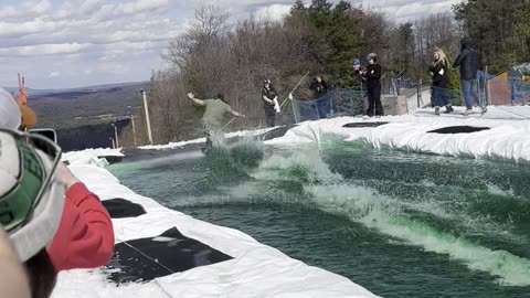 Snowboarding Pond Skim