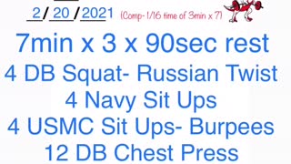 WOD 2/20/2021 Tuff Luv CrossFit