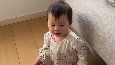 Cute Baby First Magic Trick