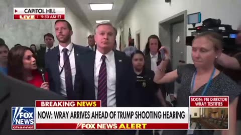 Wray arrives ahead of Trump shooting hearing