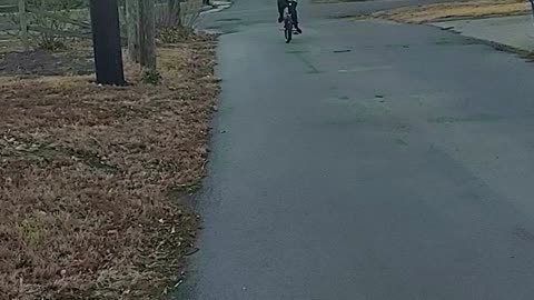 Jaycee first learning to ride a bike