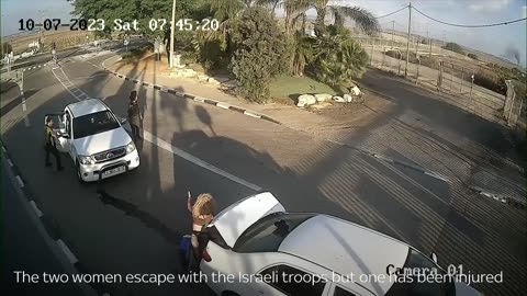 Israel-Hamas war: CCTV catches two women caught in a shootout