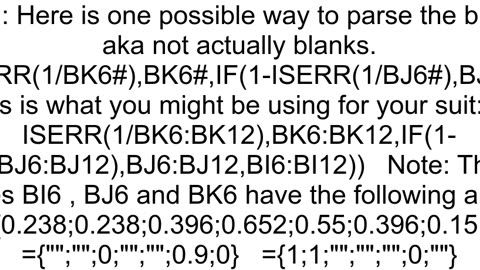 How to work with IFIFSISBLANK when columns contains zero length strings