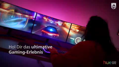 Philips Hue Play Gradient Lightstrip für drei Monitore