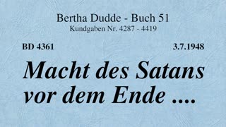 BD 4361 - MACHT DES SATANS VOR DEM ENDE ....