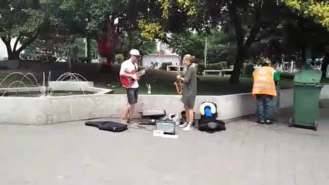 Street Artists Entertain Locals In Budapest