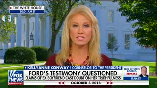 Kellyanne Conway Defends Trump's Mocking Ford Inconsistencies