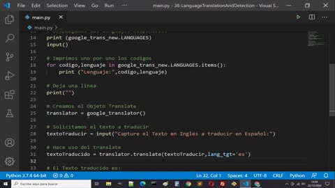 Como usar el Translate de Google desde Python para traducir cualquier lenguaje