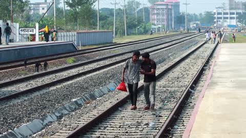 Train horn prank