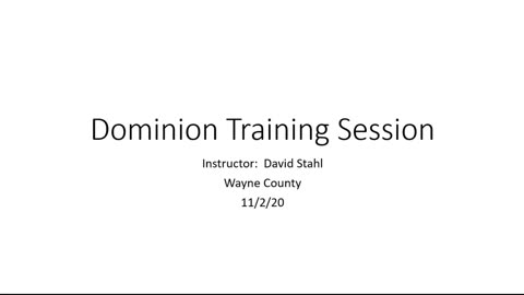 Election FRAUD ! LEAKED Audio Dominion Systems Wayne County Training