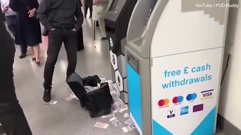 Bitcoin cash machine starts firing out £20 notes at busy Tube station