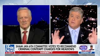 Mark Meadows on the Jan 6. Committee's investigation into the riot: "This is about Donald Trump."