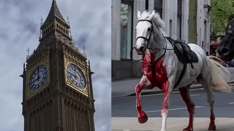 IS SOMETHING BIG COMING! 911 SYMBOLISM ON 4⧸24⧸24 (666)! BIG BEN STOPS WHILE BLOODY HORSES RUN FREE!