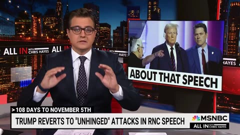 Chris Hayes reads ‘deranged’ transcript of Trump RNC speech: 'Obviously in decline'