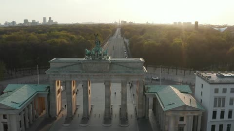 Brandenburg Gate taken from high view