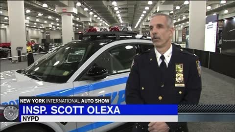 NYPD unveils its 1st electric car at the New York International Auto Show