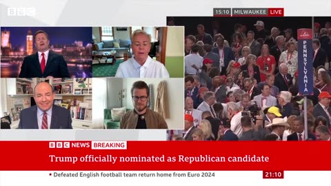 Donald Trump officially nominated as Republican presidential nominee | BBC News