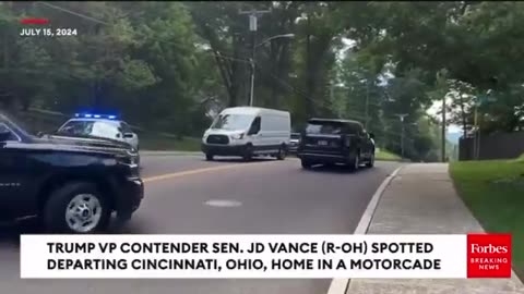 JD Vance Seen Departing For RNC In Motorcade, Sparking VP Speculation