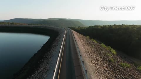 Drone Footage Of Road