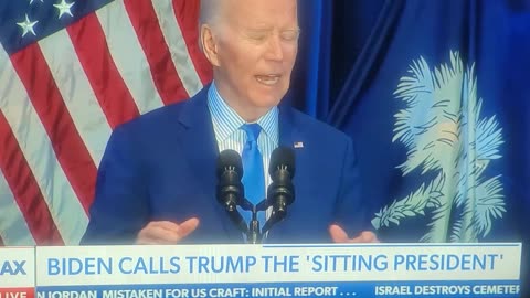 Jeo Biden says Donald Trump is the sitting President