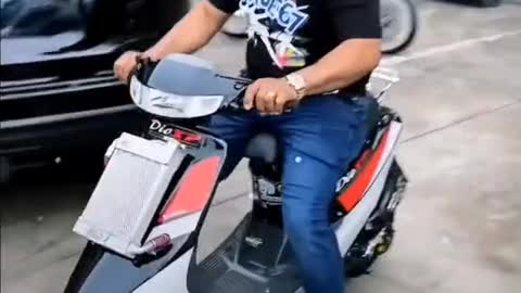 Driving a modified motorcycle