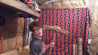 Teenager builds wooden binoculars