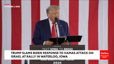 BREAKING NEWS Trump Reacts To Biden's Just-Delivered Statement About Hamas Attack On Israel.mp4