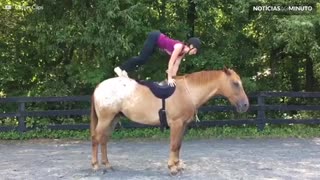 Uma prática inusitada: Ioga no cavalo