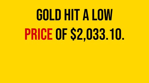 Gold Expected Price Range for December 1, 2023