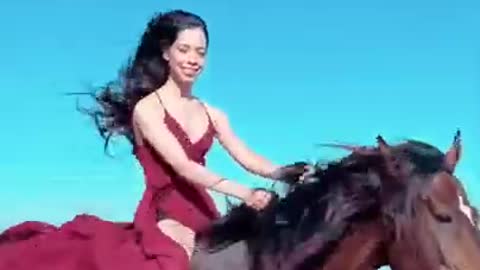 Sexy Girl with horse