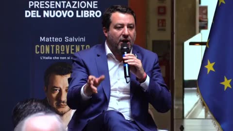 Matteo Salvini Roberto Vannacci Roma Presentazione del libro di Matteo Salvini 30-04-2024