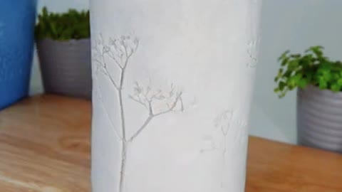 Pressed Flower Handmade Vase DIY Pottery Tutorial
