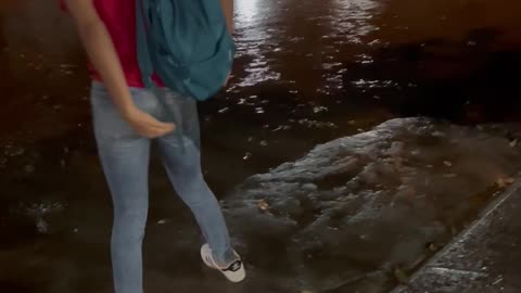 Friend Slips and Falls in Puddle