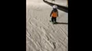 3 years old and skiing