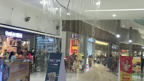 Leaking Water Collapses Mall Ceiling