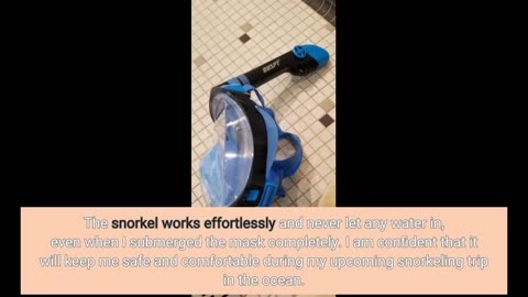 Customer Comments: OUSPT Full Face Snorkel Mask, Snorkeling Mask with Detachable Camera Mount,...