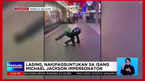 Lasing, nakipag-"Beat It" sa isang MJ impersonator