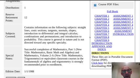 Summary of NAVEDTRA 14141 - Mathematics, Pre-Calculus and Introduction to Probability