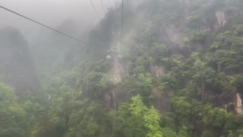 Cable car in the sea of clouds