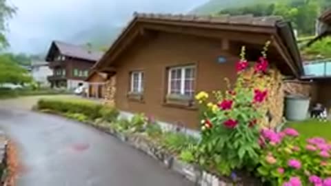 The magical Swiss village Oberried after fresh summer rain 🇨🇭 Switzerland