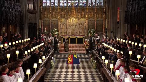 Historic moment Queen’s coffin is lowered into the Royal Vault