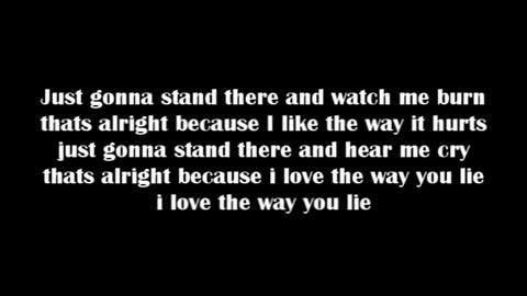 Eminem ft Rihanna - Love the way you lie LYRICS