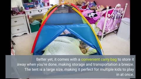 View Ratings: Kiddey Kids Play Tent & Playhouse – IndoorOutdoor Camping Tent for Boys and Girl...